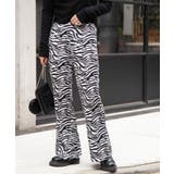 ゼブラ(柄1) | ポンチセンタープレスフレアパンツ レディース フレア | WEGO【WOMEN】