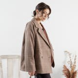 ベージュチェック1 | ダブルテーラードジャケット 韓国 韓国ファッション | WEGO【WOMEN】