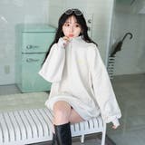 オーバーサイズハーフジッププルオーバー レディース 秋 | WEGO【WOMEN】 | 詳細画像3