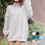 オーバーサイズハーフジッププルオーバー レディース 秋 | WEGO【WOMEN】 | 詳細画像1