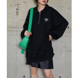 ブラック | オーバーサイズハーフジッププルオーバー レディース 秋 | WEGO【WOMEN】