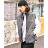 グレー×チェック(柄2) | リバーシブルナイロンベスト 韓国 韓国ファッション | WEGO【MEN】