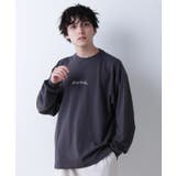 ダークグレー | シンプルロゴ刺繍ロンT 秋 冬 | WEGO【MEN】