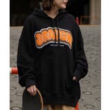 ブラック | ヘビーウエイト グラフィティプルパーカー 秋 | WEGO【WOMEN】