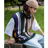 レトロストライプニットベスト 韓国 韓国ファッション ストリート系 | WEGO【MEN】 | 詳細画像3 