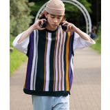 ダークグリーン | レトロストライプニットベスト 韓国 韓国ファッション ストリート系 | WEGO【MEN】