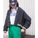 ブラック | ラインリブショートスタジャン 韓国 韓国ファッション | WEGO【WOMEN】