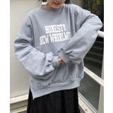 サックス | バルーンシルエットロゴスウェット | WEGO【WOMEN】