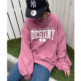 ピンク | バルーンシルエットロゴスウェット | WEGO【WOMEN】