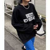 ブラック | バルーンシルエットロゴスウェット | WEGO【WOMEN】
