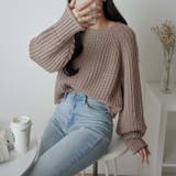 ライトブラウン | クルーネックチャンキーニット レディース 秋 | WEGO【WOMEN】