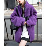 パープル | リバーシブル ボアブルゾン 韓国 | WEGO【WOMEN】
