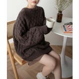 ブラウン | ケーブルドルマンBIGセーター レディース 秋 | WEGO【WOMEN】