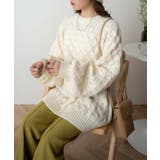 ホワイト | ケーブルドルマンBIGセーター レディース 秋 | WEGO【WOMEN】