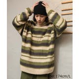 マルチボーダー(柄2) | モヘアライク総柄BIGプルオーバー メンズ ユニセックス | WEGO【MEN】