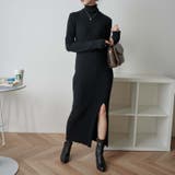 【WEB限定】ディープスリットタイトリブニットワンピース 秋 冬 | WEGO【WOMEN】 | 詳細画像18