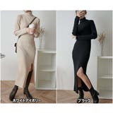 【WEB限定】ディープスリットタイトリブニットワンピース 秋 冬 | WEGO【WOMEN】 | 詳細画像2