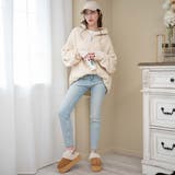 ルーズフィットハーフZIPプルオーバー レディース 秋 | WEGO【WOMEN】 | 詳細画像2 