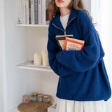 ブルー | ルーズフィットハーフZIPプルオーバー レディース 秋 | WEGO【WOMEN】