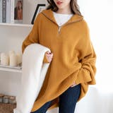 マスタード | ルーズフィットハーフZIPプルオーバー レディース 秋 | WEGO【WOMEN】