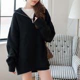 ブラック | ルーズフィットハーフZIPプルオーバー レディース 秋 | WEGO【WOMEN】