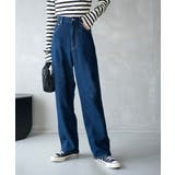 デニム濃色 | ルーズストレートデニムパンツ レディース 秋 | WEGO【WOMEN】