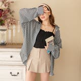 ブラックチェック1 | シアーシャツ ボリュームスリーブシアーシャツ 長袖 | WEGO【WOMEN】