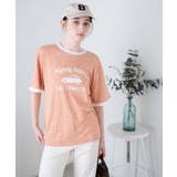 オレンジ | ヴィンテージロゴリンガーTシャツ レディース 春 | WEGO【WOMEN】
