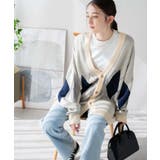 リネンライク総柄ルーズカーディガン メンズ レディース | WEGO【WOMEN】 | 詳細画像9
