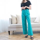 グリーン | カラーウエストフィットワイドストレートパンツ レディース 春 | WEGO【WOMEN】