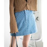 パンチングデニム台形ミニスカート レディース 春 | WEGO【WOMEN】 | 詳細画像6 