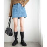 パンチングデニム台形ミニスカート レディース 春 | WEGO【WOMEN】 | 詳細画像7 