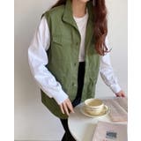 スタンドネックミリタリーベスト レディース 春 | WEGO【WOMEN】 | 詳細画像1 