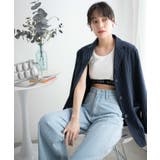 ネイビー | ピンストライプテーラードジャケット レディース 春 | WEGO【WOMEN】