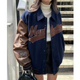 ネイビー | メルトンワッペンスタジャン レディース 秋 | WEGO【WOMEN】
