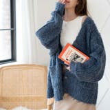ネイビー | ブラッシュニットBIGカーデ レディース 秋 | WEGO【WOMEN】