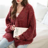 レッド | ブラッシュニットBIGカーデ レディース 秋 | WEGO【WOMEN】