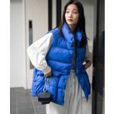 ブルー | カラーナイロンパテッドベスト | WEGO【MEN】