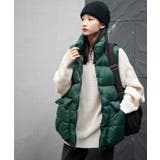 ダークグリーン | カラーナイロンパテッドベスト | WEGO【MEN】