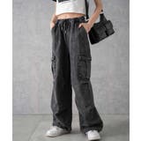 グレー | デニムパラシュートカーゴパンツ | WEGO【WOMEN】