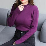 パープル | リブハイネックセーター韓国 韓国ファッション 秋服 | WEGO【WOMEN】