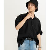 ブラック | ストレッチブロード半袖オープンカラーシャツ WS19SM04-M003 | WEGO【MEN】