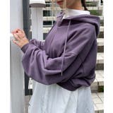 パープル | キーネックカラープルパーカー 韓国 韓国ファッション | WEGO【WOMEN】