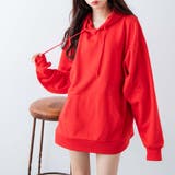レッド | ドロップショルダーカラープルパーカ レディース メンズ | WEGO【WOMEN】