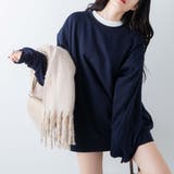 ネイビー | 【WEB限定】ドロップショルダーカラープルオーバー レディース メンズ | WEGO【WOMEN】