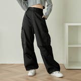 ブラック | ワイドカーゴパンツ カーゴパンツ 韓国 | WEGO【WOMEN】