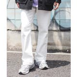 ホワイト | デニムフレアパンツ 韓国 韓国ファッション ストリート系 | WEGO【MEN】