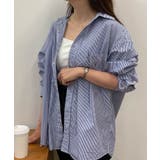 ブルーストライプ | パッカリングブロートシャツ 韓国 韓国ファッション | WEGO【WOMEN】