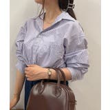 パープルストライプ | パッカリングブロートシャツ 韓国 韓国ファッション | WEGO【WOMEN】