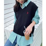 ブラック | USPOLOカラーワンポイントベスト ユニセックス レディース | WEGO【WOMEN】